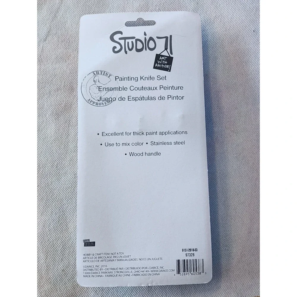 New STUDIO 71 New‎ 5-Piece Painting Knife Set Wood Handle SS